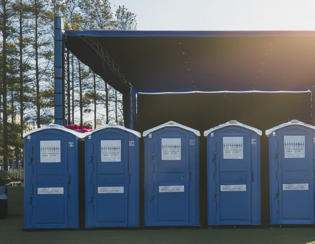 Festival Toiletten vor der buehne Bayern WC Dixis f&uuml;r Bayern