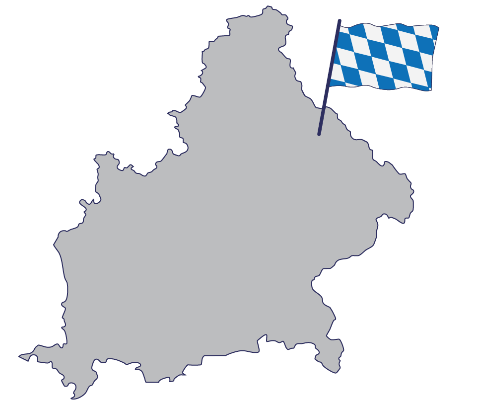 Mobile Miettoiletten für Baustellen & Veranstaltungen in Bayern Liefergebiet Bayern wc Karte 01 liefergebiet-bayern-wc-karte